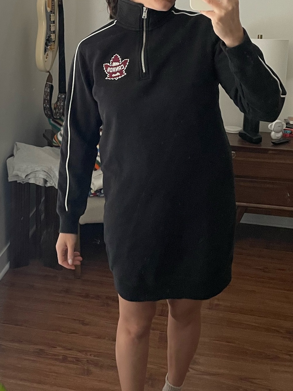 Roots quarter zip sweater dress